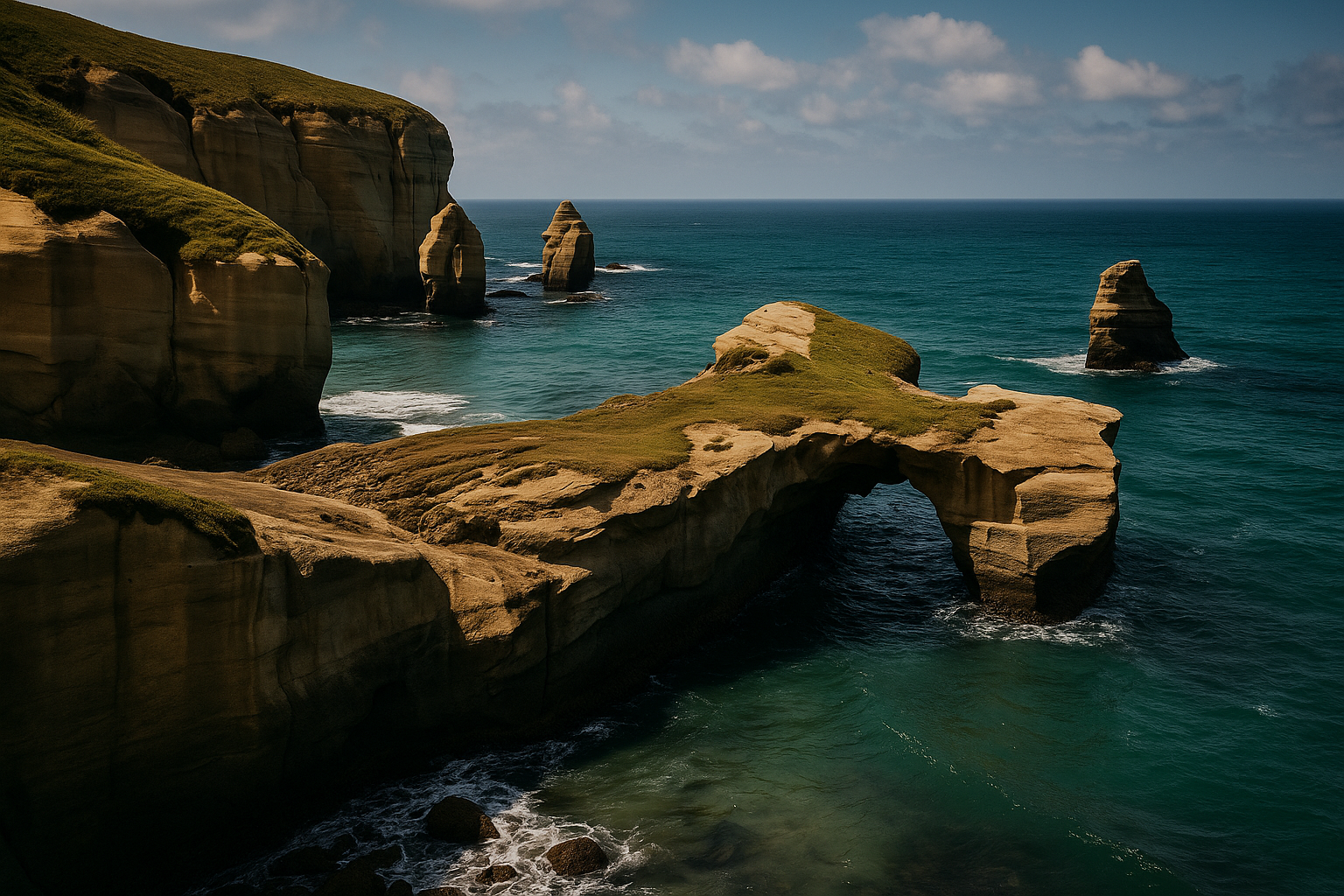 Tunnel Beach sea arch